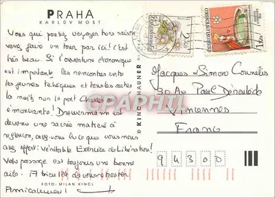 Praha — Karlův most — Verso