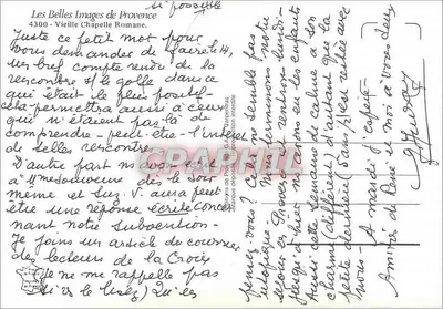 Stara kaplica romańska — Piękne obrazy Prowansji — n° 4300 — Rewers