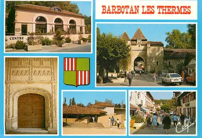 Barbotan-les-Thermes — Centro de acolhimento, porta da igreja, rua principal — Edições Cely, n°7951