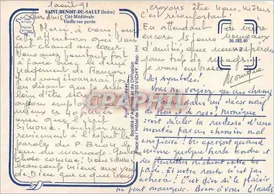 Saint-Benoît-du-Sault (Indre) — Velha rua pavimentada — Sociedade de Agências e de Difusão — Verso