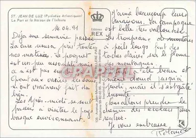 St. Jean de Luz — Porto e a Casa da Infanta — Edições REX — Verso