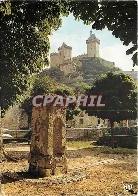 Castelo de Foix — vista do parque — Sociedade das Cartas Postais de Ariège