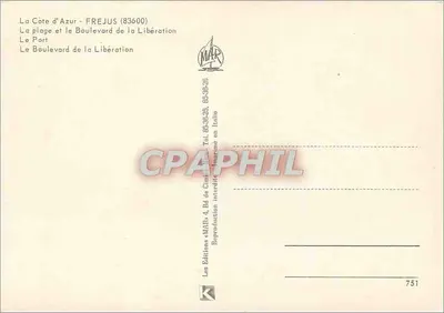 Frejus — Côte d'Azur — Wydawca MATP — Rewers