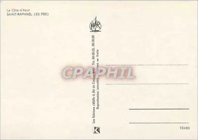 Saint-Raphaël — Costa Blanca — wydawca MAR, n° 10480 — Rewers