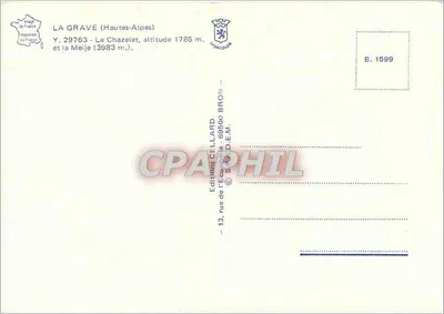 Oisans — Le Chazelet y la Meije — Ediciones Cellard Bron — Reverso