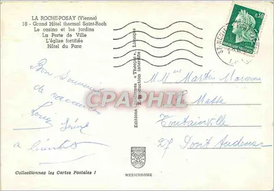La Roche-Posay — vista panorâmica — Éditions Diplomé & Théoljac — Verso