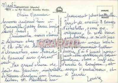 Granville (Manche) — Grandes Marés — Di-Mario — Verso
