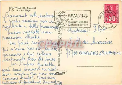 Granville (50) — A Praia — Cinq — Verso