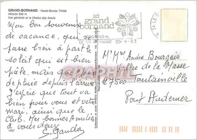 Le Grand-Bornand — general view and Aravis range — publisher Pernillet — Back