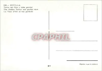 Seville — Wieża Złota i częściowy widok — BV, n° 562 — Rewers