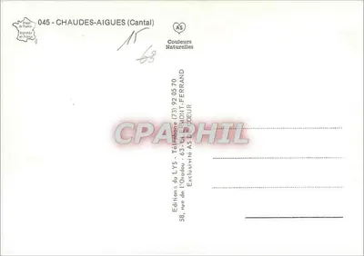 Chaudes-Aigues — Estação termal renomada da Alta Auvergne — Éditions du LYS — Verso
