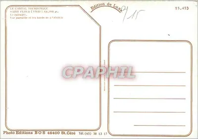 Saint-Flour Cantal — Vista parcial e as margens do Andier — Verso