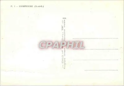 Compiegne (Oise) — karta pocztowa z planem i widokami — Rewers