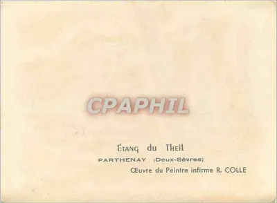 Jezioro Théil — Parthenay (Deux-Sèvres) — praca R. Colle — Rewers