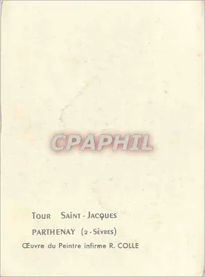 Tour Saint-Jacques — Parthenay (Deux-Sèvres) — dzieło malarza R. Colle — Rewers
