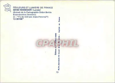 Hossegor — Karta turystyczna z mapą i zdjęciami — Wydawnictwo Jean-Jaurès — Rewers