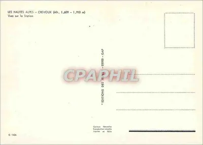 Crévoux — Vista da estação — Éditions des Alpes - GAP — Verso
