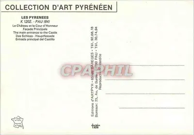 Castelo de Honra — Facha Principal — Editions d'ARTPYR - PAU (64) — Verso