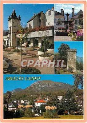 Argelès Gazost — vista da cidade, da torre e do paisagem — Edição A. Doucet