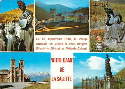Nossa Senhora de La Salette — aparição de 1846 — editor Cliché de La Salette, n° 38 BL 22