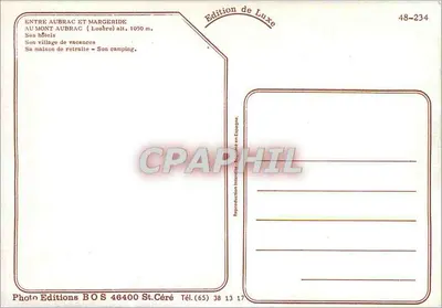 Férias em Aumont — Aubrac — Edição de Luxo — Verso