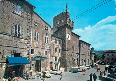 Santa Fidra — Praça Garibaldi e Torre Aldobrandesca — n° 1001/VII 973