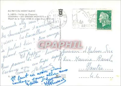 De sneeuwvelden van LOGNAN en de GRANDS-MONTETS — Uitgaven S.A.C.E.M. — Achterkant