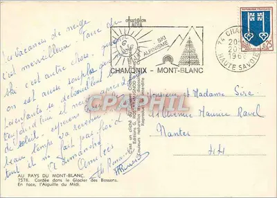 Glacier des Bossons — Chamonix - Mont-Blanc — Wydawnictwo G. Kost & Signod — Rewers