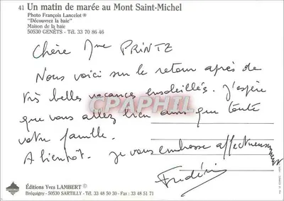 Rybak na Mont Saint-Michel — Foto François Lancelot — Wydawnictwo Yves LAMBERT n°41 — Rewers