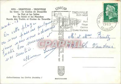 Deauville - Trouville — Lembrança de — editor IRIS — Verso