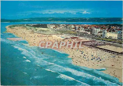 A Praia de Le Touquet — Vista geral da praia e da piscina — Artand Frères, Nantes