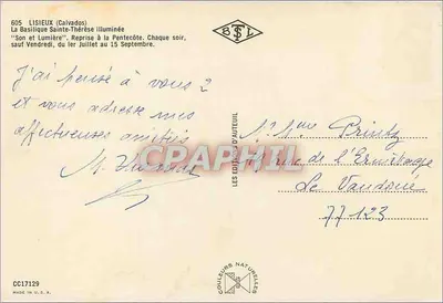 Bazylika Świętej Teresy — Calvados — Les Éditions d'Auteuil — Rewers