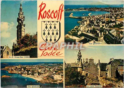 Roscoff — Vista geral e N.-D. Kroaz-Baz (1550) — Cure Iodée