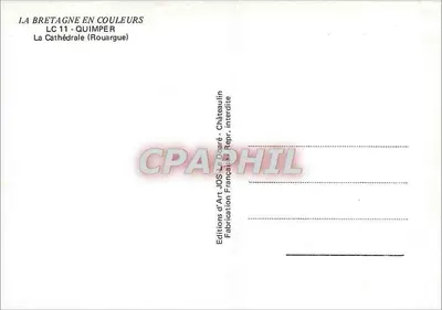 A Catedral de Quimper — Rouergue — Éditions d'Art Jos. Châteauulin — Verso