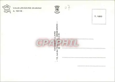Vals-les-Bains — Widok panoramiczny z głównymi zabytkami — Wydawnictwo Cellard — Rewers