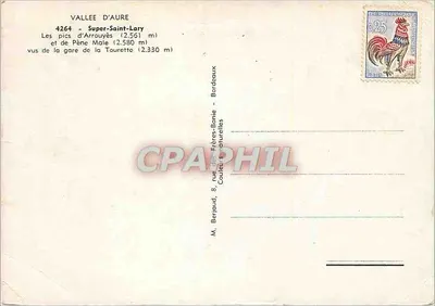 Vale de Aure — Super-Saint-Lary e picos de Arrouyès — editor Berjaud — Verso