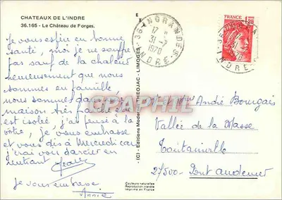Castelo de Forges — Castelos do Indre — Éditions Théoujac — Verso