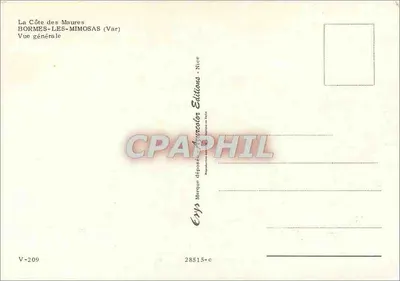 Bormes — Vista geral — Editor: Éryps, Nice — Verso
