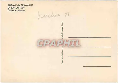 Abbaye de Sénanque — Klasztor i dzwonnica — Foto Guillet-Lescuyer — Rewers
