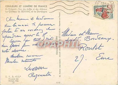 O Castelo de Beynac e a Dordogne — Edições Jean-Jaurès, Arcueil — Verso