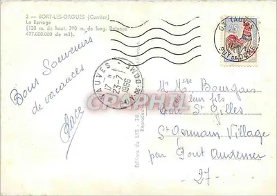 Barragem de Bort-les-Orgues — Corrèze — Edições do LYS — Verso