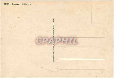 Luzern, Igreja do Palácio — editor Globetrotter GmbH, n° 02567 — Verso