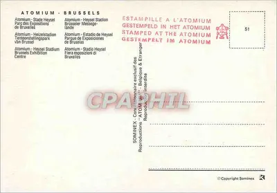 Atomium — Bruxelas — Sominex — Verso