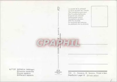Ronda — Verschillende aspecten — Dominiquez, Madrid, n° 37 — Achterkant