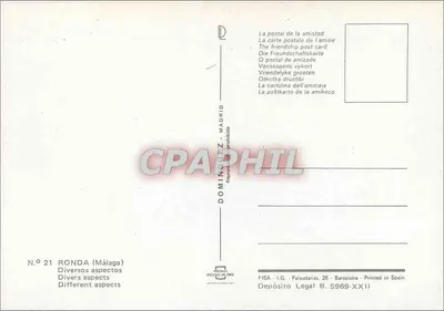 Ronda (Málaga) — Różne aspekty — Dominguez - Madryt, nr 21 — Rewers
