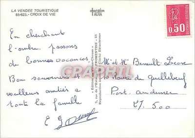 Croix-de-Vie — spiaggia e porto — La Vendée Touristique, edizione Promentine — Verso