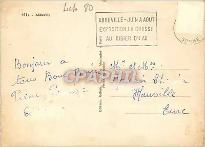 Abbeville — Em Picardia... porta das placas da costa da Opale... — Edições Géhain, 4132 — Verso