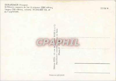 Gerardmer — Jezioro — Wydawnictwo Estel, nr 31136 W — Rewers