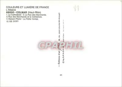 Colmar — Vista panorâmica — Éditions d'art S.P.A.D.E.M. — Verso
