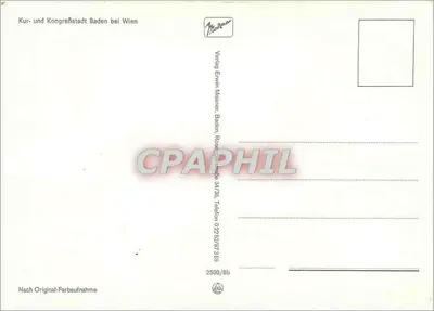 Baden — Heilbad e Kurstadt — Verlag Erwin Maxner — Verso